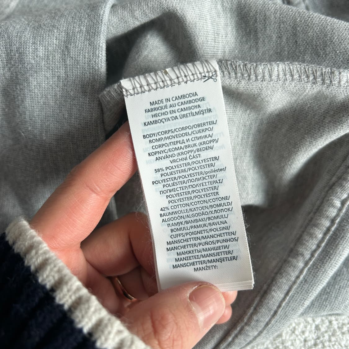 폴로 그레이 후드티 상품이미지3