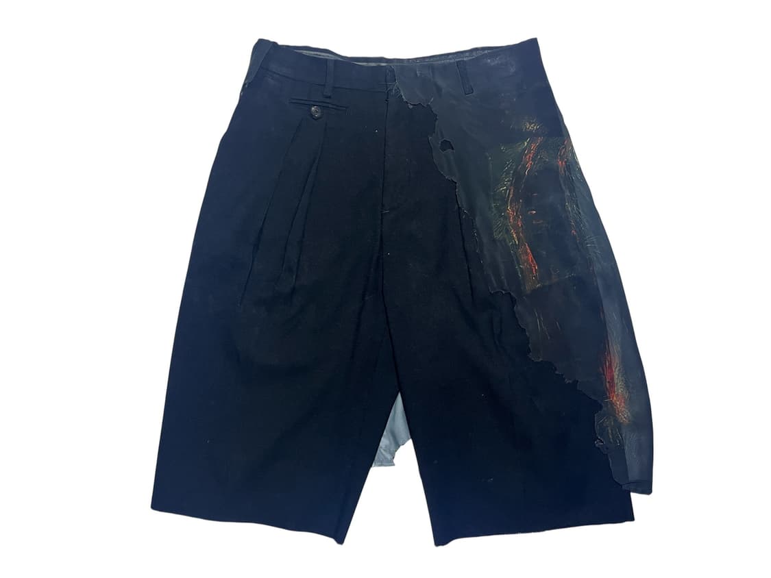 [OS] 빈티지 아카이브 인사이드 레이어드 컷 아웃 버뮤다 쇼츠 상품이미지1