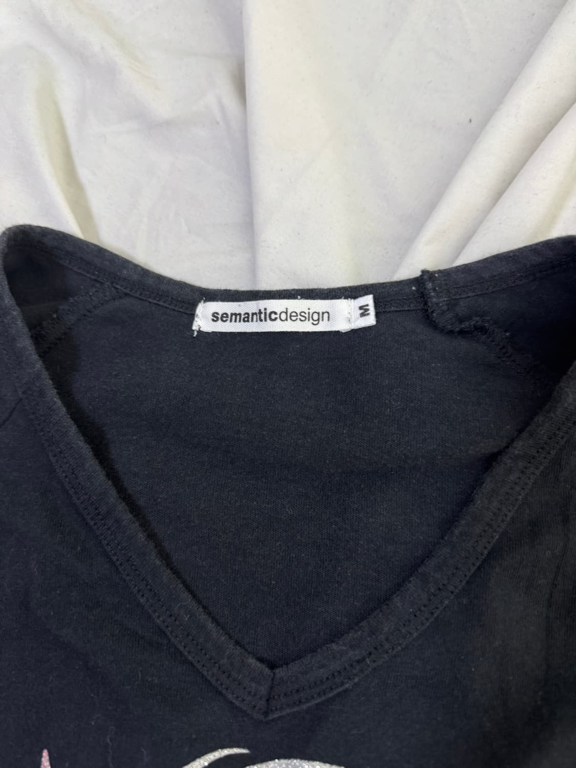 시멘틱 디자인 레터링 크로스 티셔츠 y2k 펑크 상품이미지6