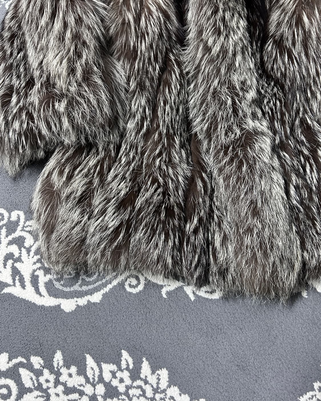 사가 폭스 베이지 믹스 퍼 코트 자켓 상품이미지3