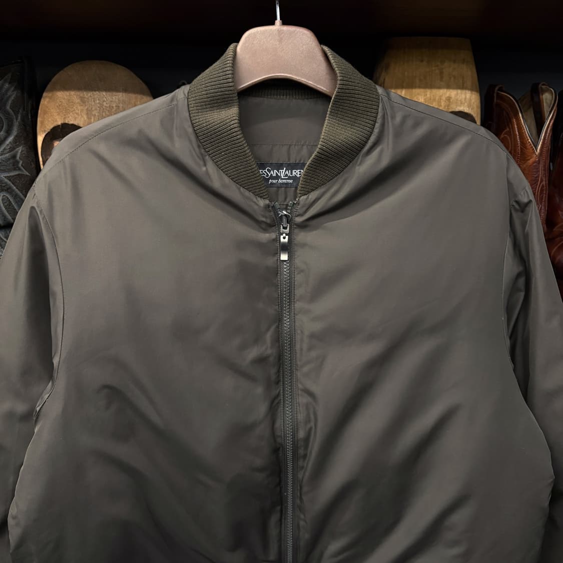 90s YSL 입생로랑 한국생산 빈티지핏 웰메이드 패딩 봄버자켓 N339 상품이미지3