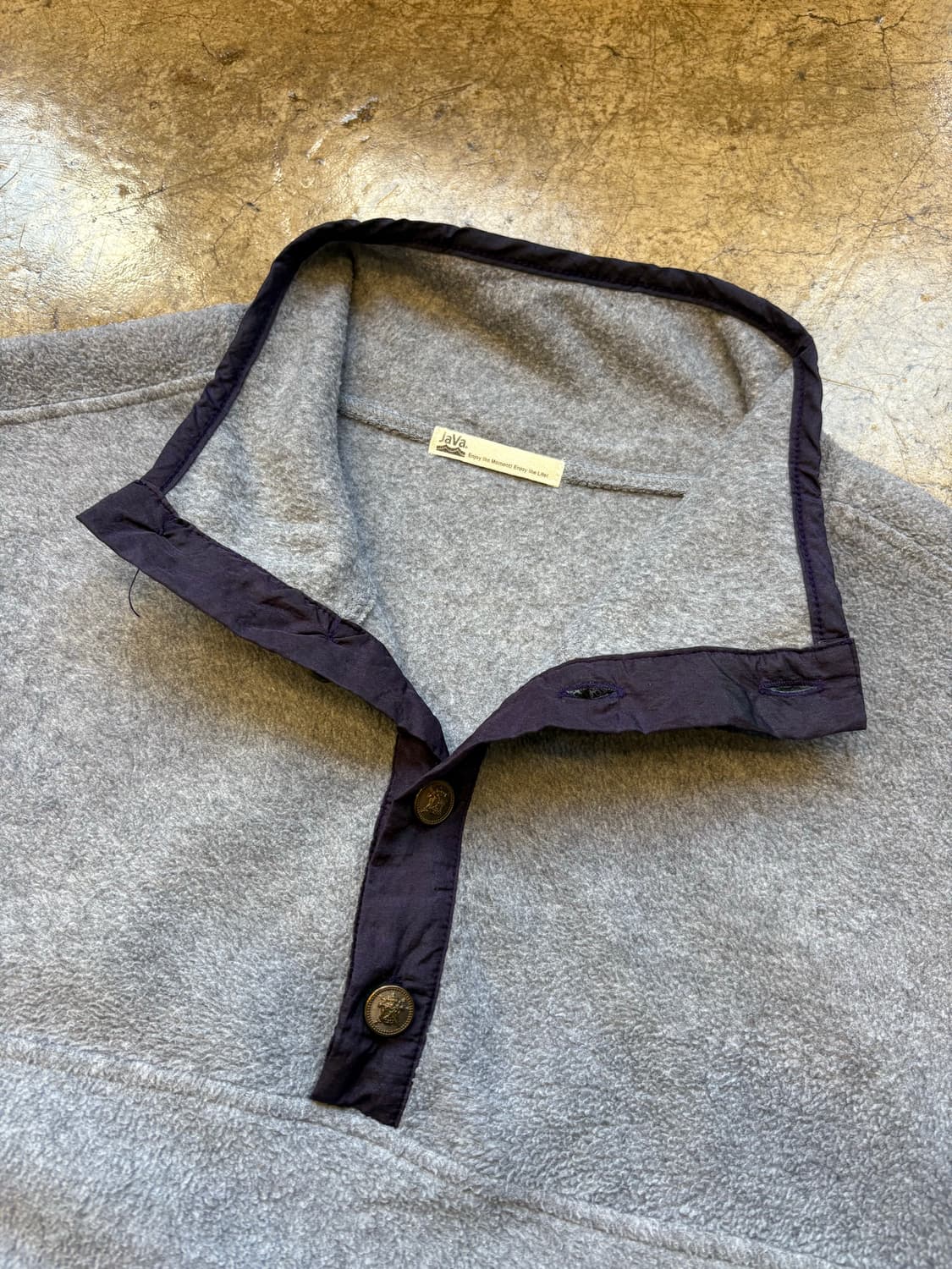 JaVa 그레이 플리스 풀오버 상품이미지5