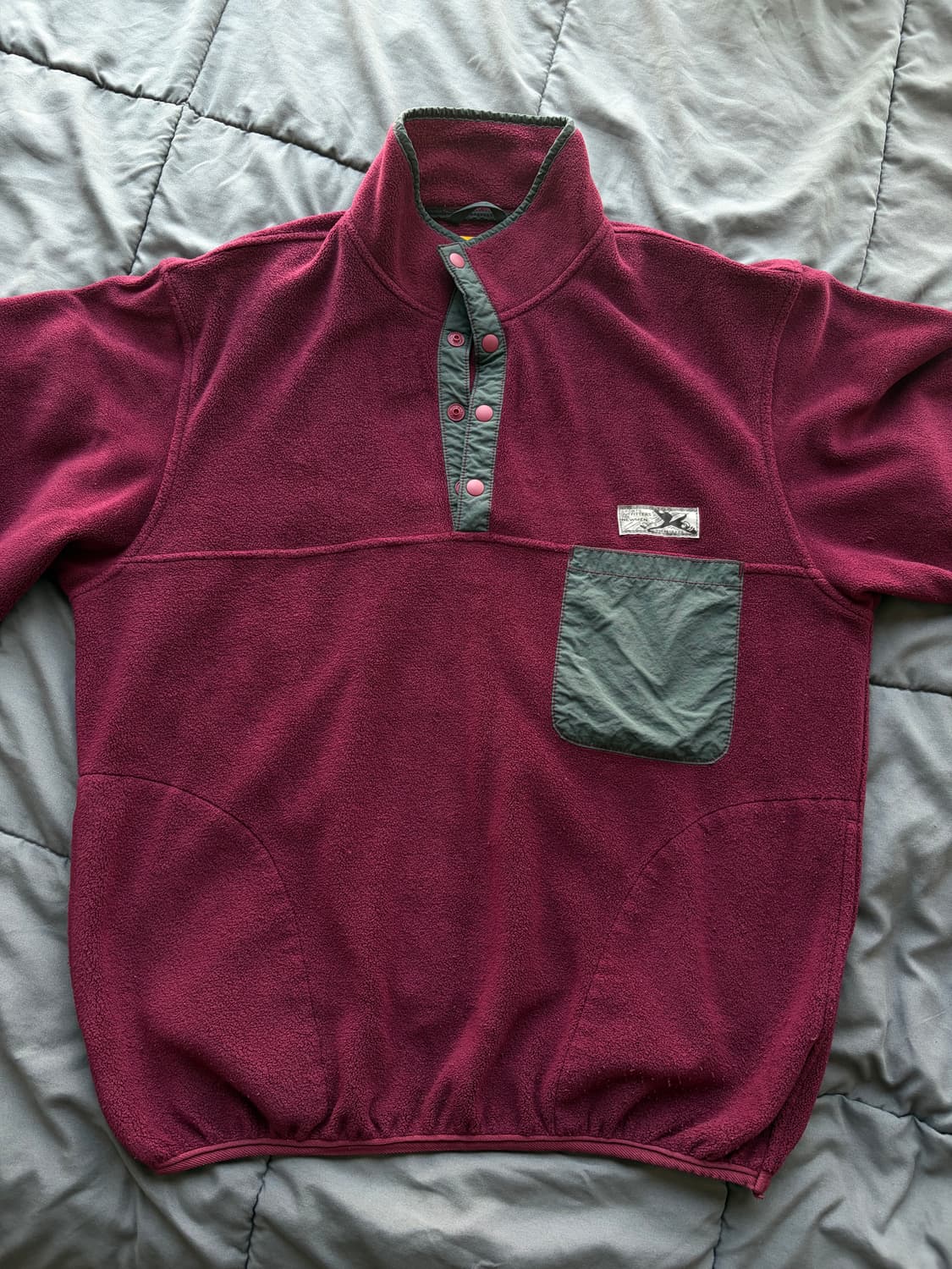 더레스큐 플리스 풀오버 버건디 L 상품이미지1