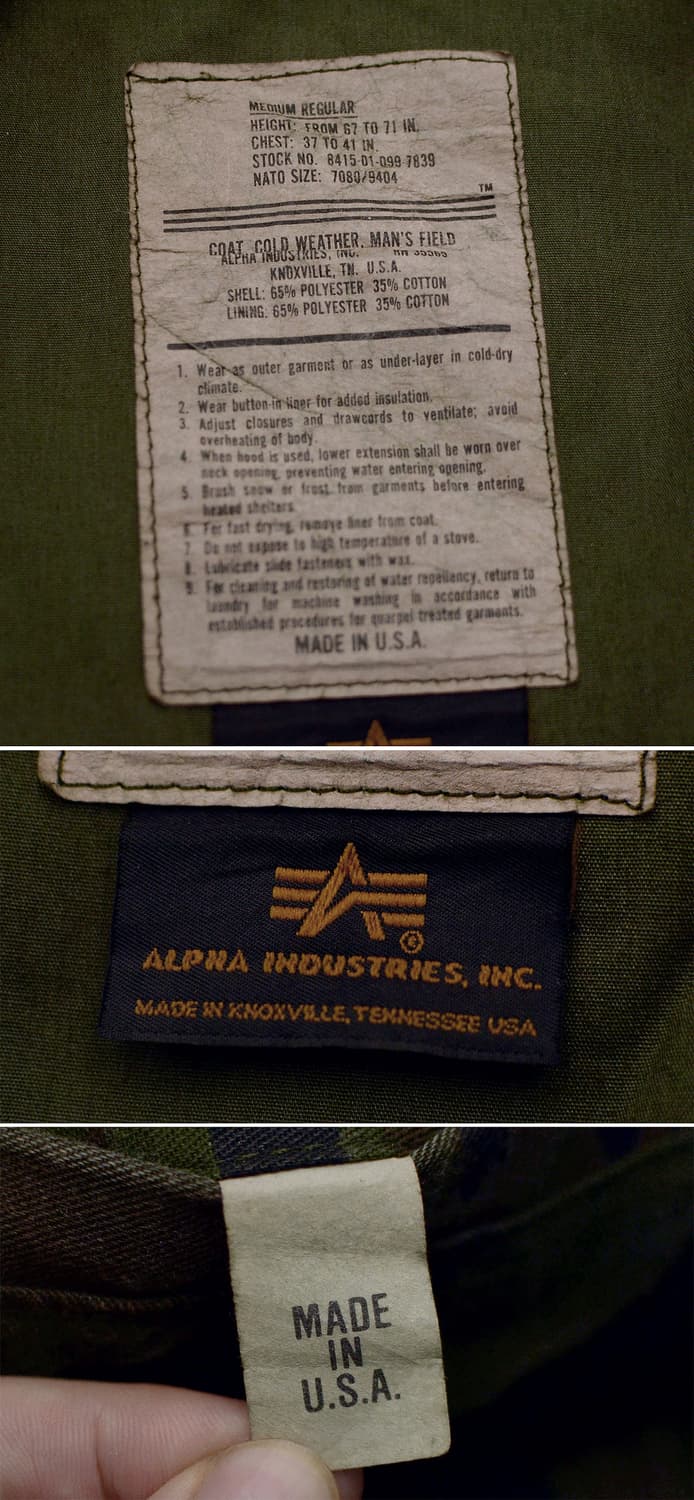 알파인더스트리 USA 오리지널 타이거카모 M-65 자켓 (105+) 상품이미지10