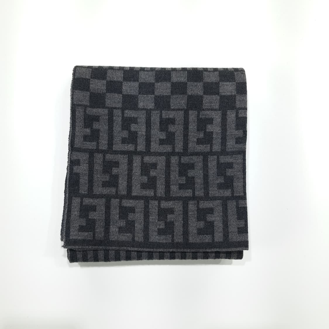 MX370 펜디 Zucca 로고 & 스트라이프 100% 울 머플러 상품이미지9