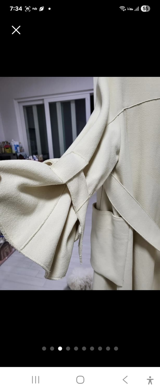 TIME 아이보리 코트 F사이즈 상품이미지3