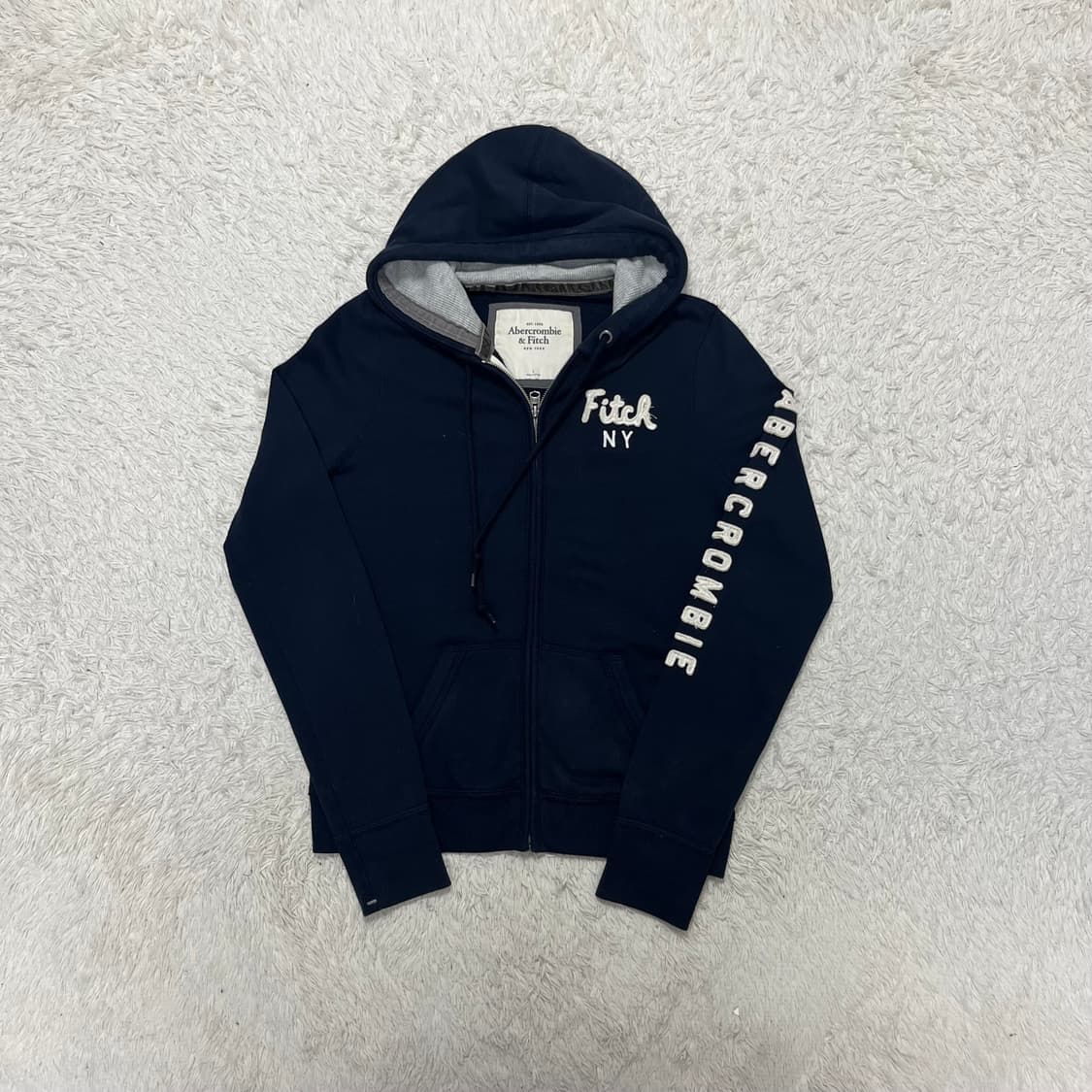 Abercrombie navy zip-up hoodie 상품이미지4
