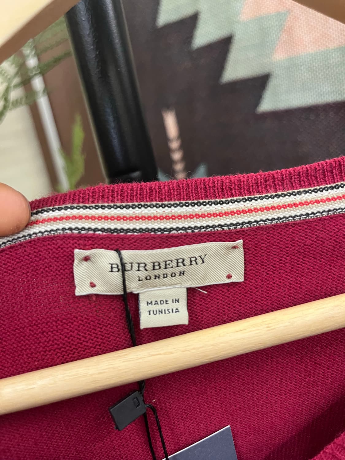 버버리 브이넥 니트 #csz760 상품이미지3