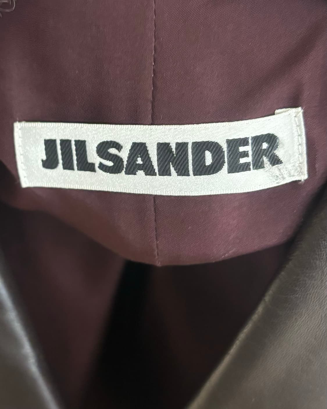 질샌더 브라운 레더 자켓 상품이미지7