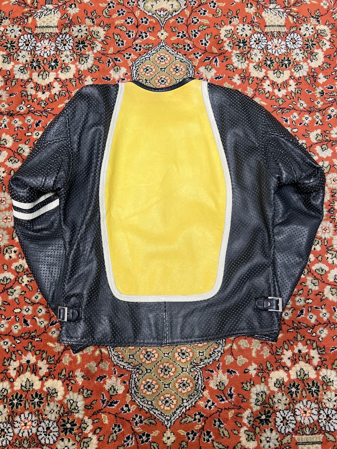 [L] FIVE STROKE 옐로우 블랙 빈티지 레이싱 자켓 상품이미지2