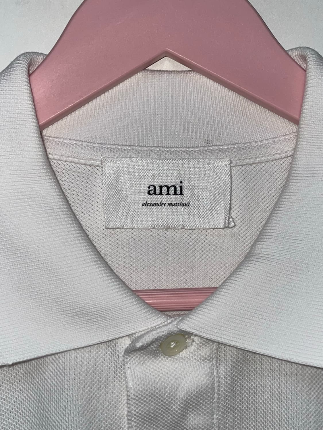 아미 스몰 하트 화이트 반팔 폴로티 상품이미지7