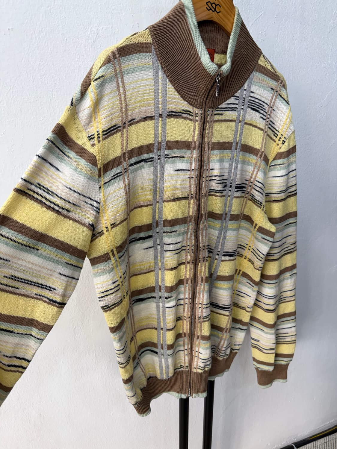 정품) 미쏘니 남성 스트라이프 집업 자켓 50(100-105) 상품이미지2