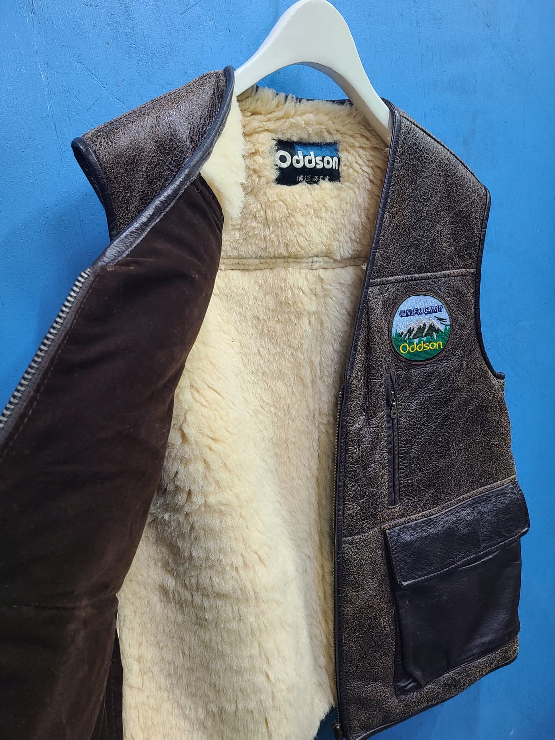 30살 리얼 빈티지 양털양가죽무스탕조끼 like아메카지 상품이미지1