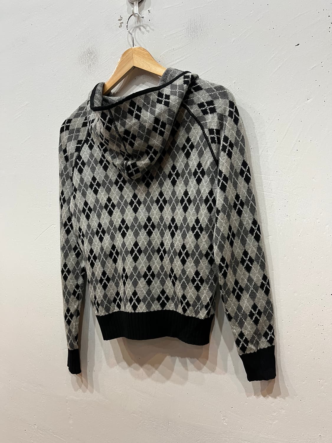 버버리 아가일 니트 후드집업 우먼즈 상품이미지3