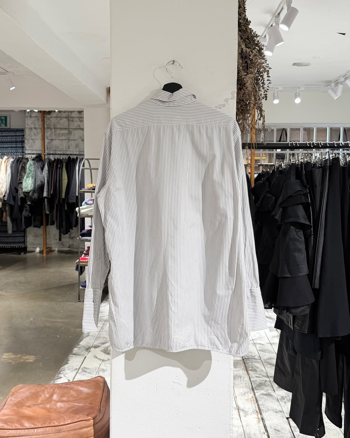 헬무트랭 화이트 그레이 스트라이프 셔츠 상품이미지7