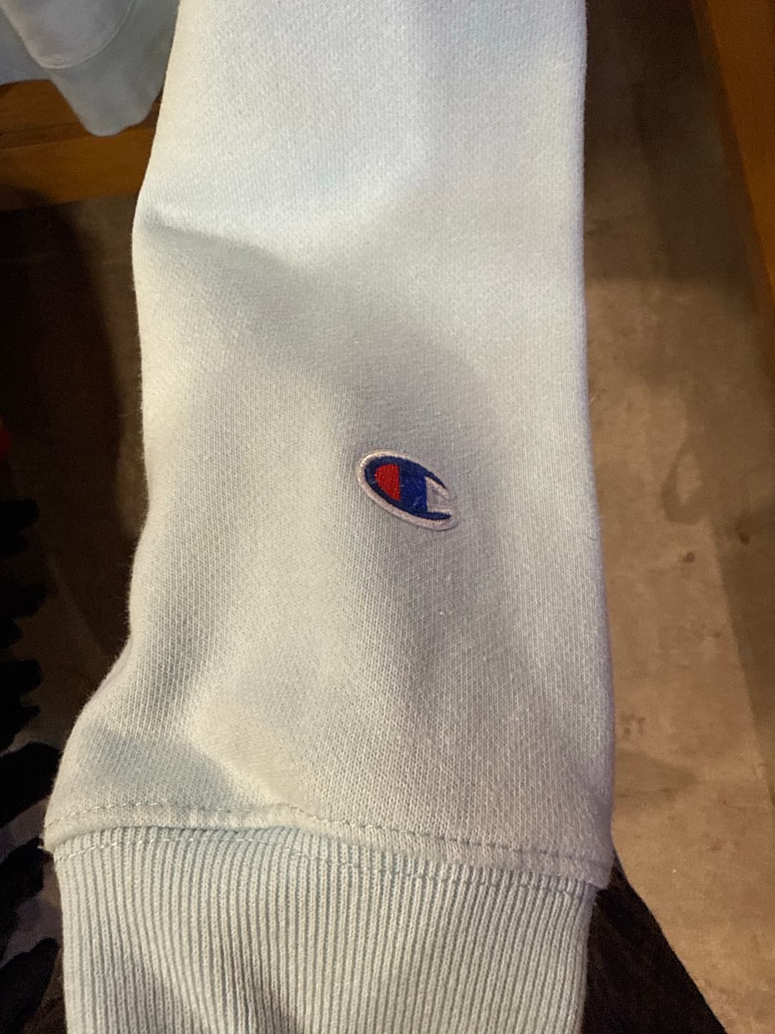 챔피온 자수로고 민트 반집업 맨투맨 상품이미지3