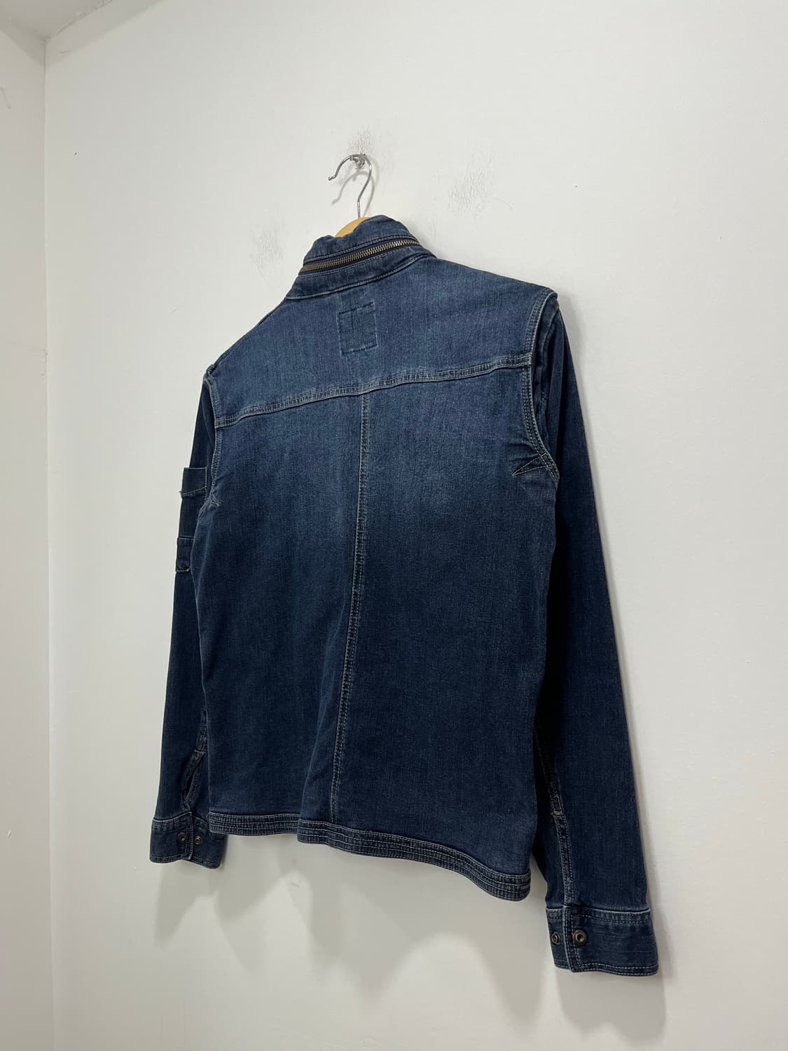 일본 빈티지 락펑크 카고 포켓 데님 집업 자켓 상품이미지7