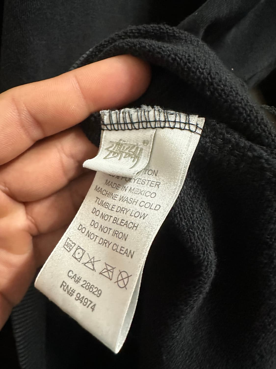 스투시 베이직 후드티 블랙 M 상품이미지4