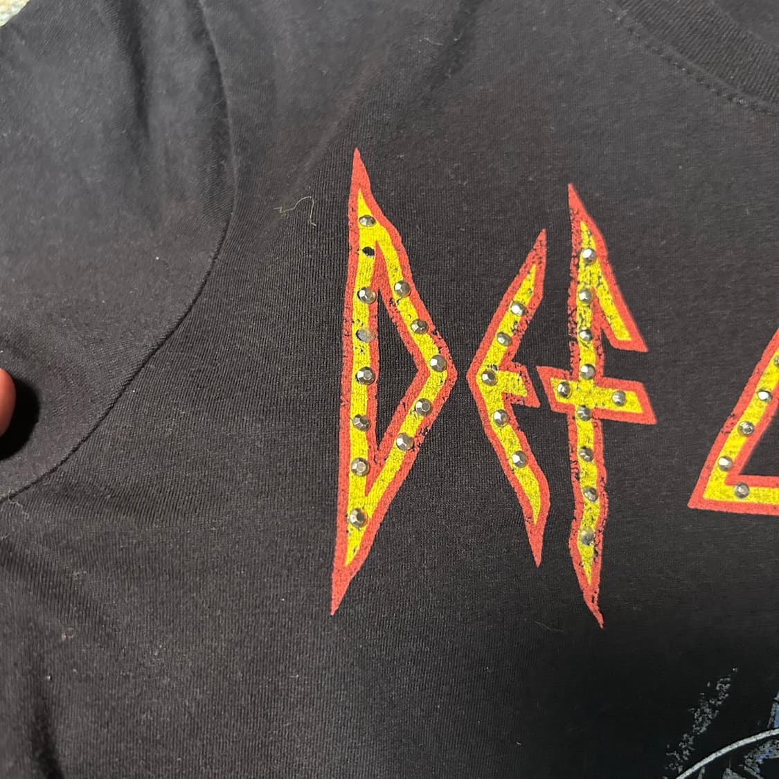 [M] 데프레파드 Def leppard 파이로 매니아 스터드 밴드티 상품이미지2