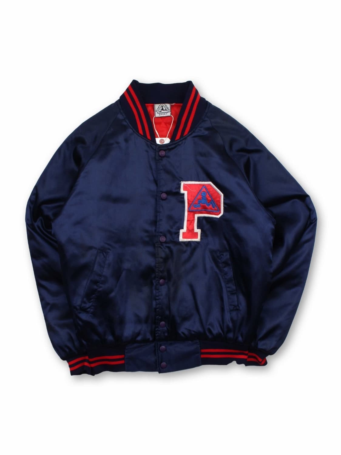 00s PLENTY TOUGH 사틴 바시티 자켓 상품이미지1