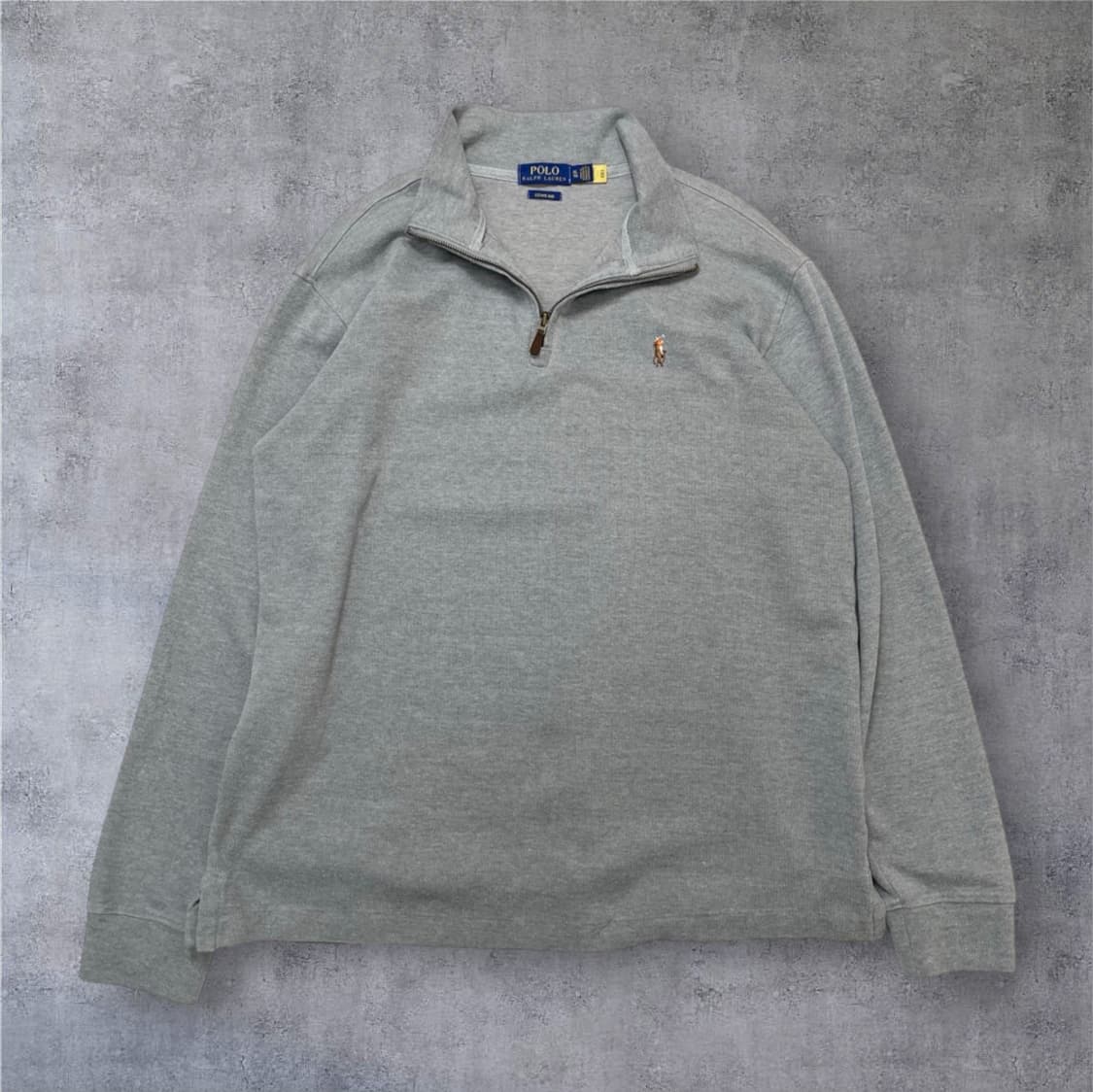 폴로 랄프로렌 그레이 에스테이트 립 하프집업 니트 XL 상품이미지1