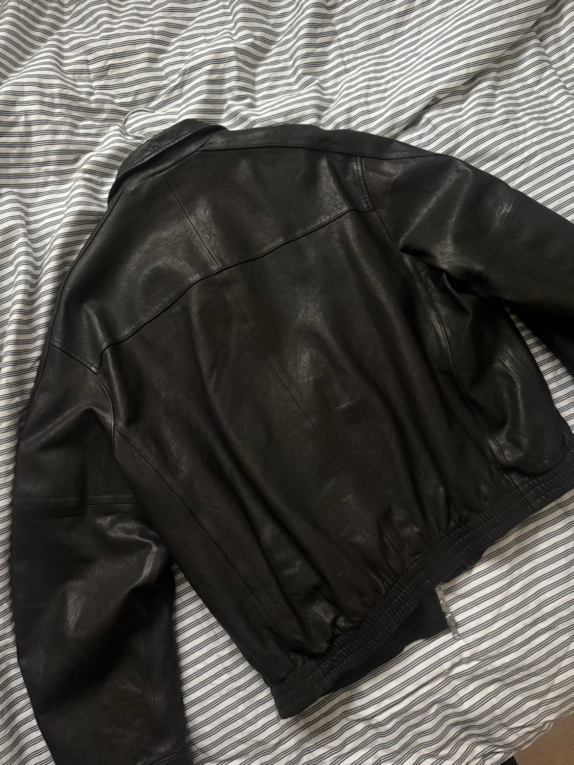 유스 워시드 레더 블루종 L사이즈 상품이미지5