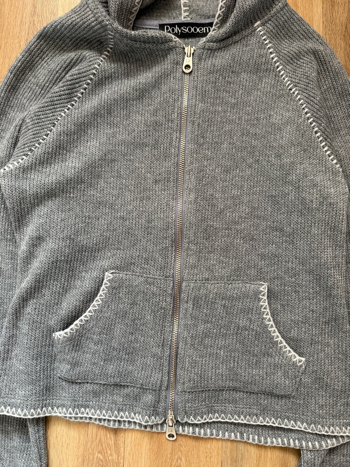 폴리수엠 니트 후드집업  상품이미지4