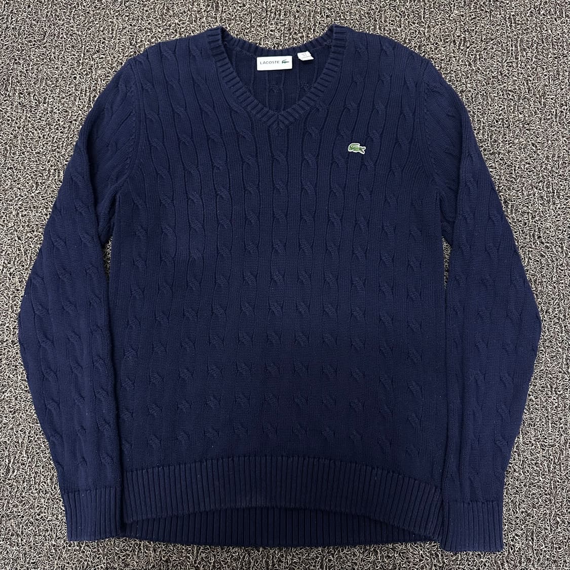 라코스테 케이블 꽈배기 니트 네이비 S 상품이미지1