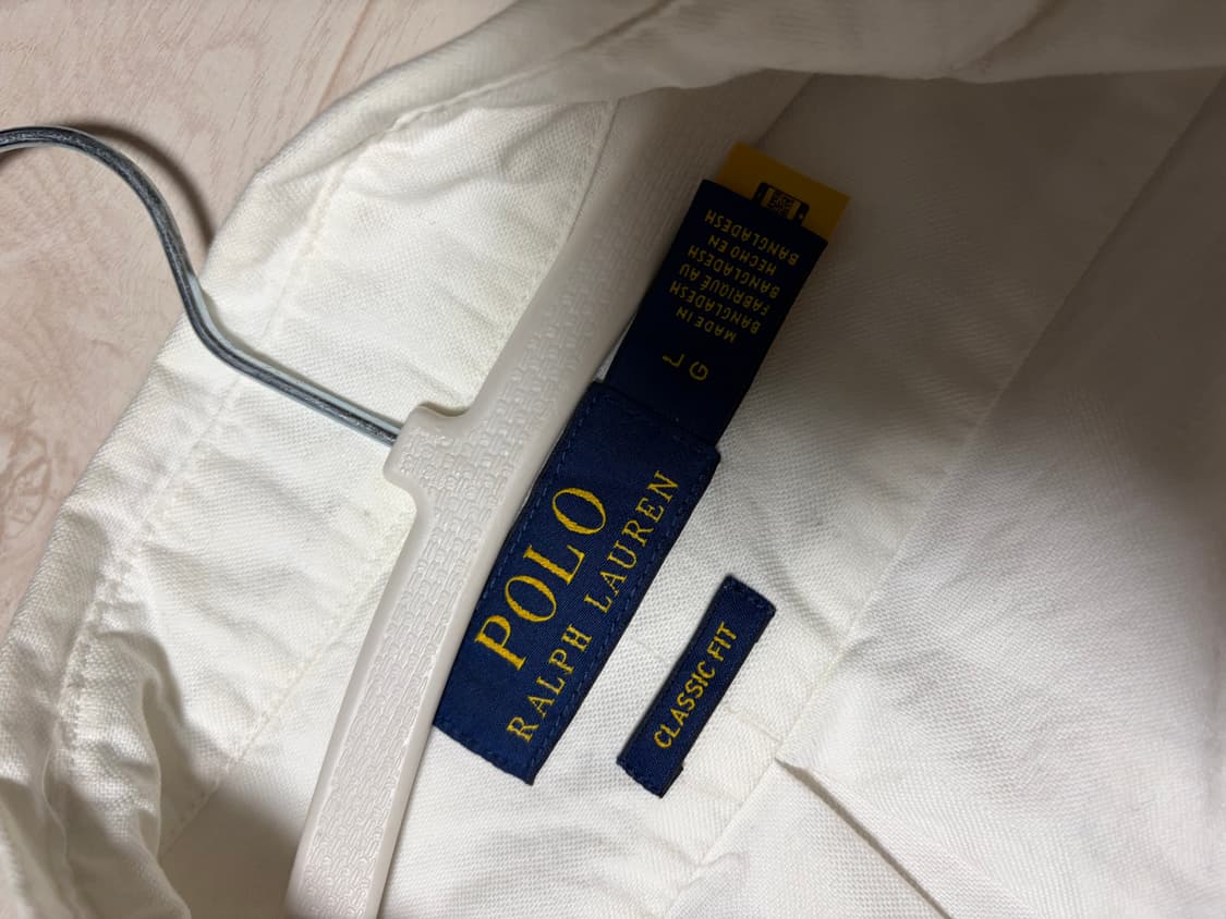 폴로 클래식핏 화이트셔츠 상품이미지2