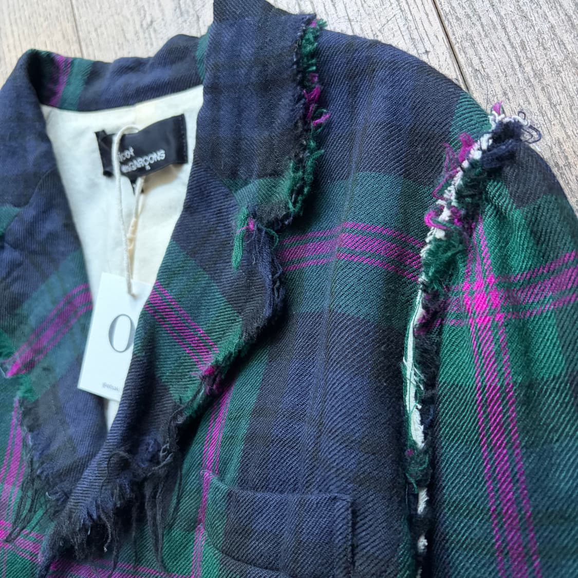 Check Closing Detail Distressed Jacket 상품이미지4