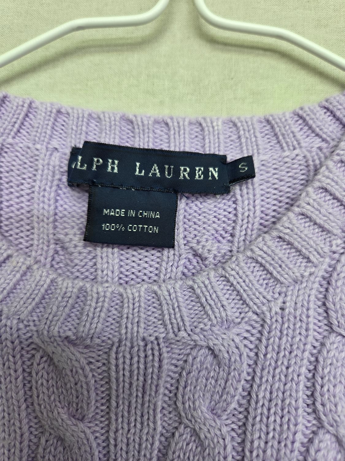 폴로 연보라 케이블 니트 s 상품이미지3