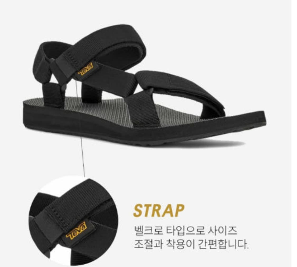 택o새제품) 테바 여성 샌들 오리지널 유니버셜 블랙 240 상품이미지2