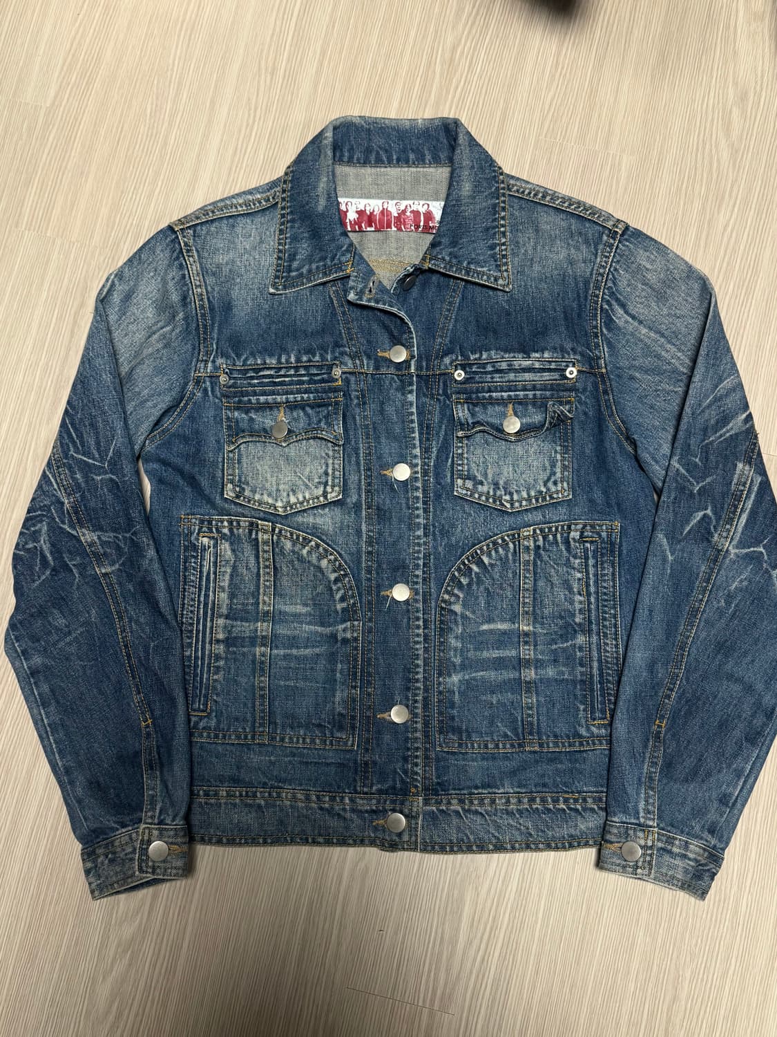 빈티지 워싱 데님 자켓 상품이미지1