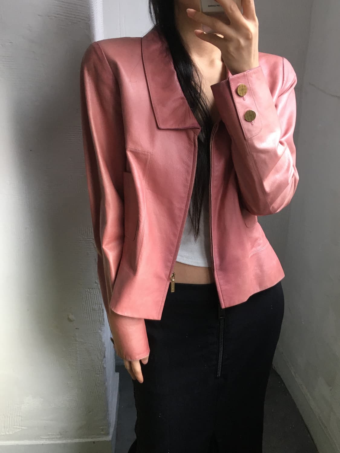 Chanel 샤넬 핑크 고트 스킨 자켓 상품이미지2