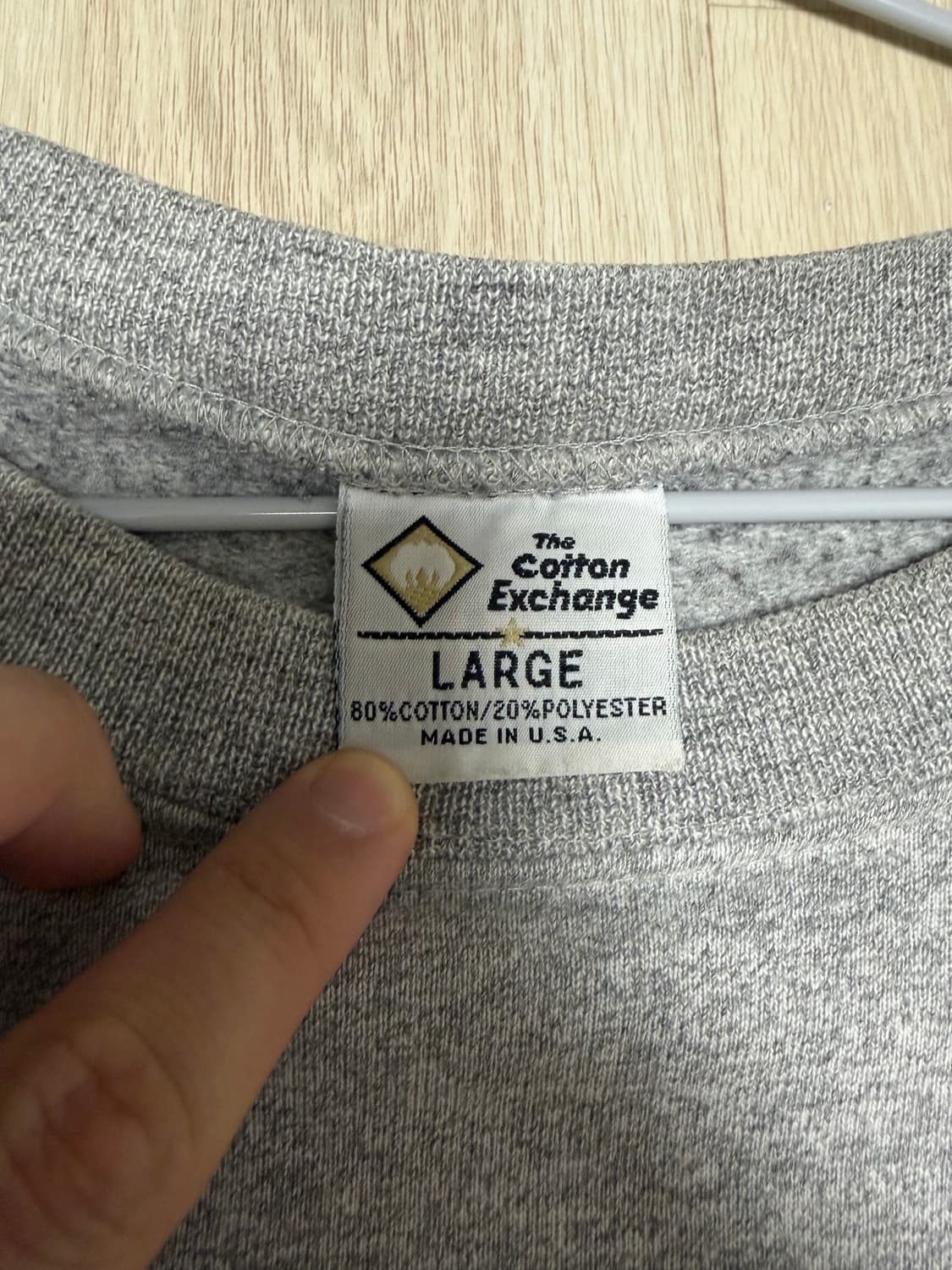 90s usa 더코튼익스체인지 빈티지 스웻셔츠 (표기L,110정도) 상품이미지5