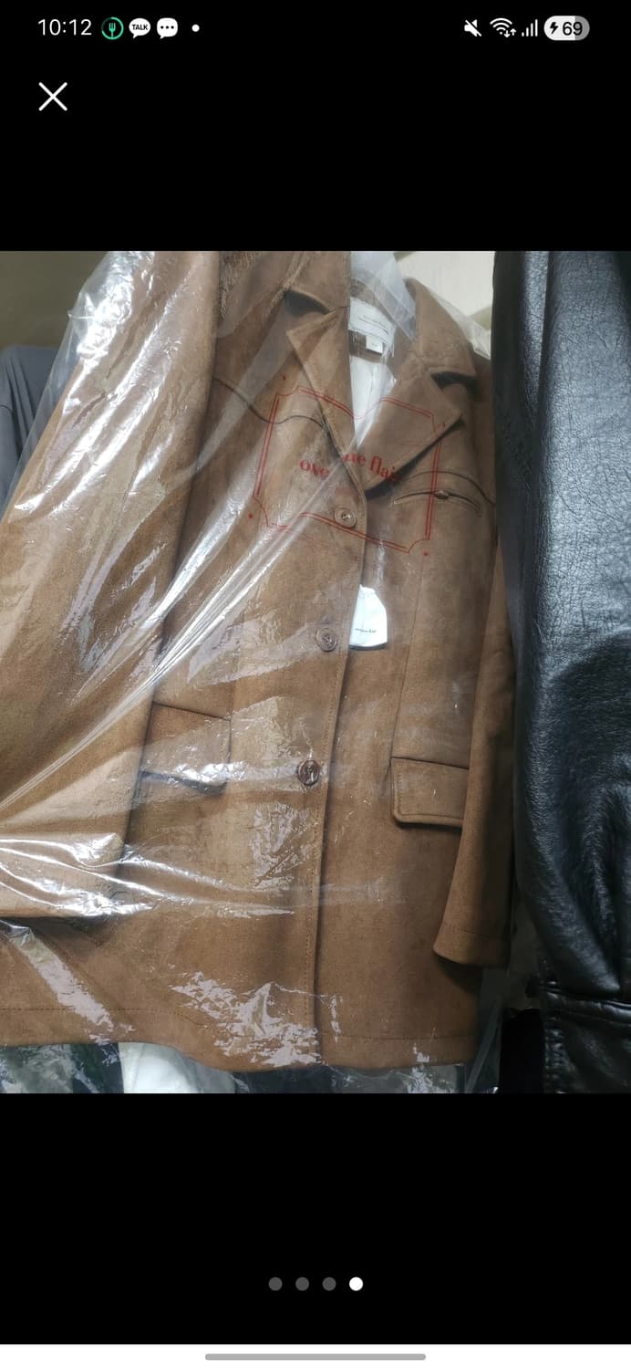 (새상품)오버듀플레어 클래식 스웨이드 자켓 카멜 FREE 상품이미지4