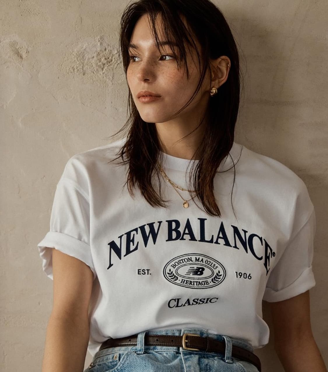 [새상품] 뉴발란스 UNI 헤리티지 반팔티 화이트 XS 상품이미지1