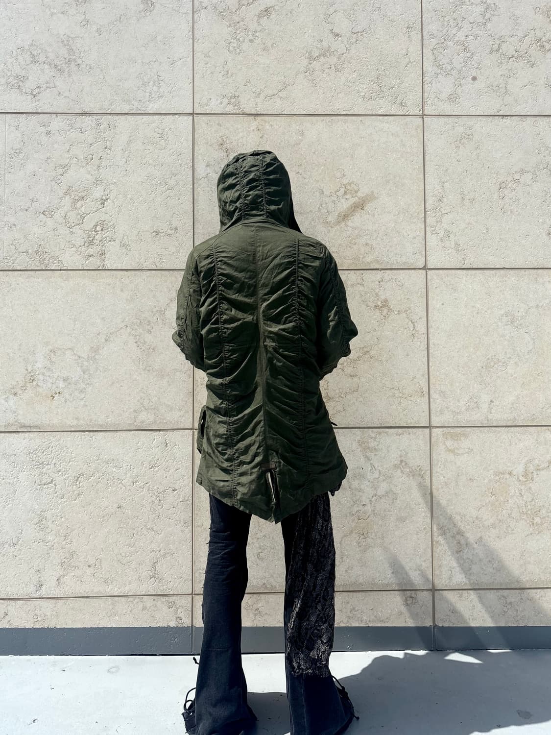 “Dig Deep” Grunge Mood Over Hooded Khaki 상품이미지6
