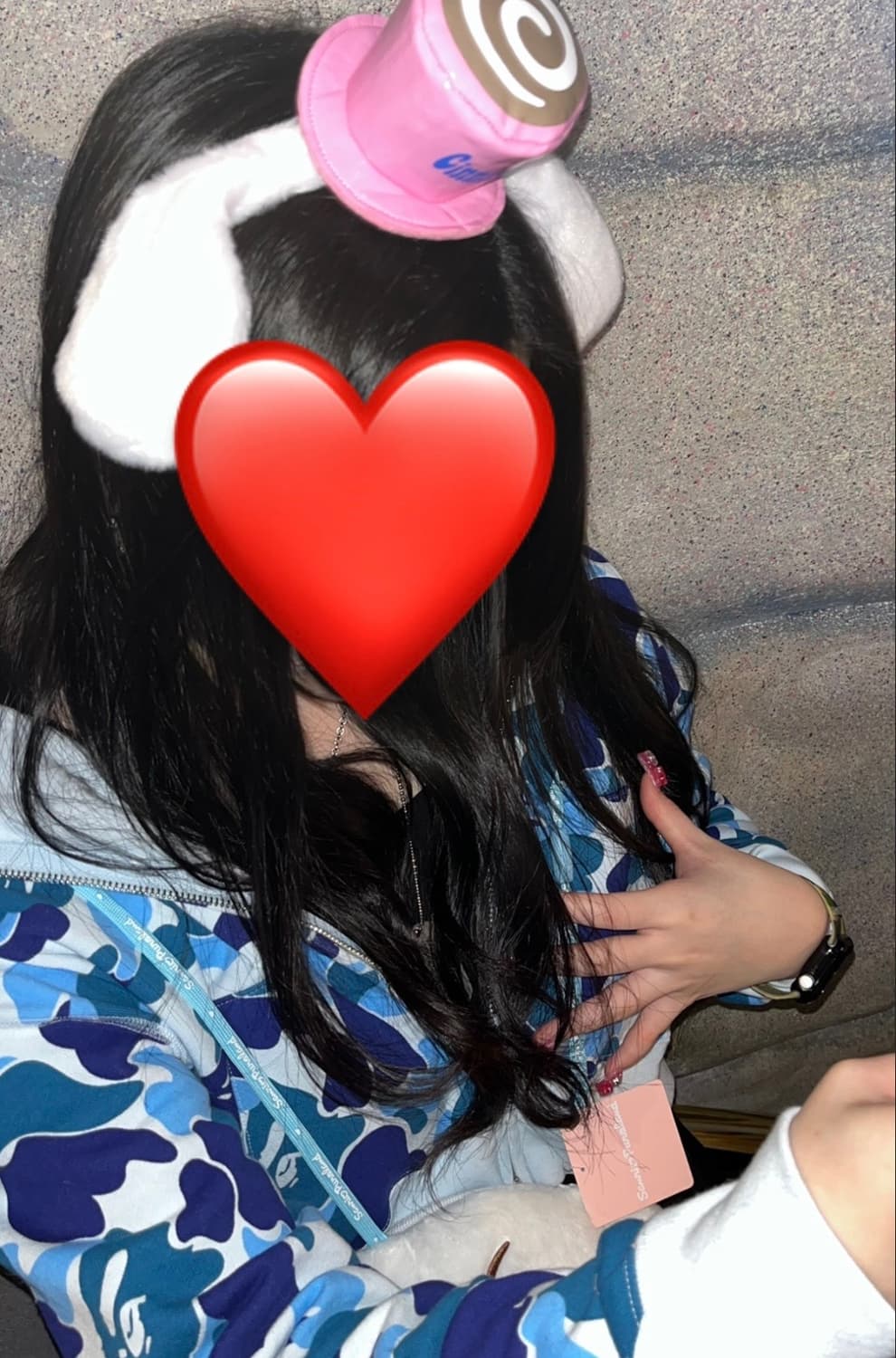 베이프 크리스탈 크롭 후드 집업 블루 상품이미지8