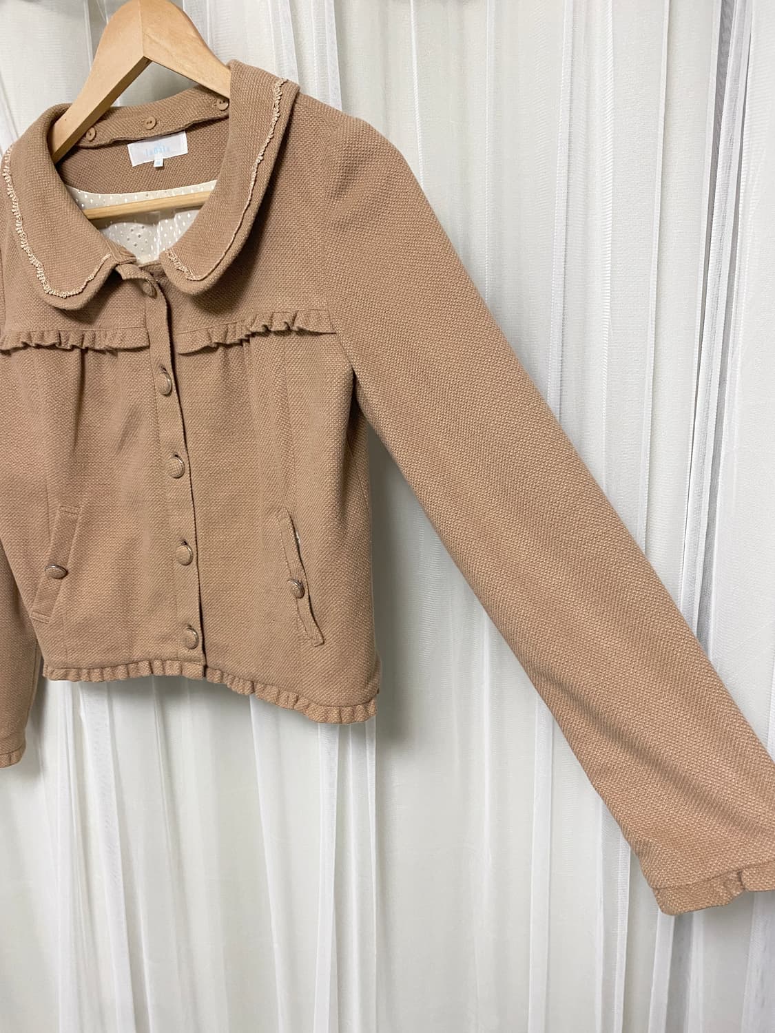 Frill Lace Beige Babydoll Jacket 상품이미지3