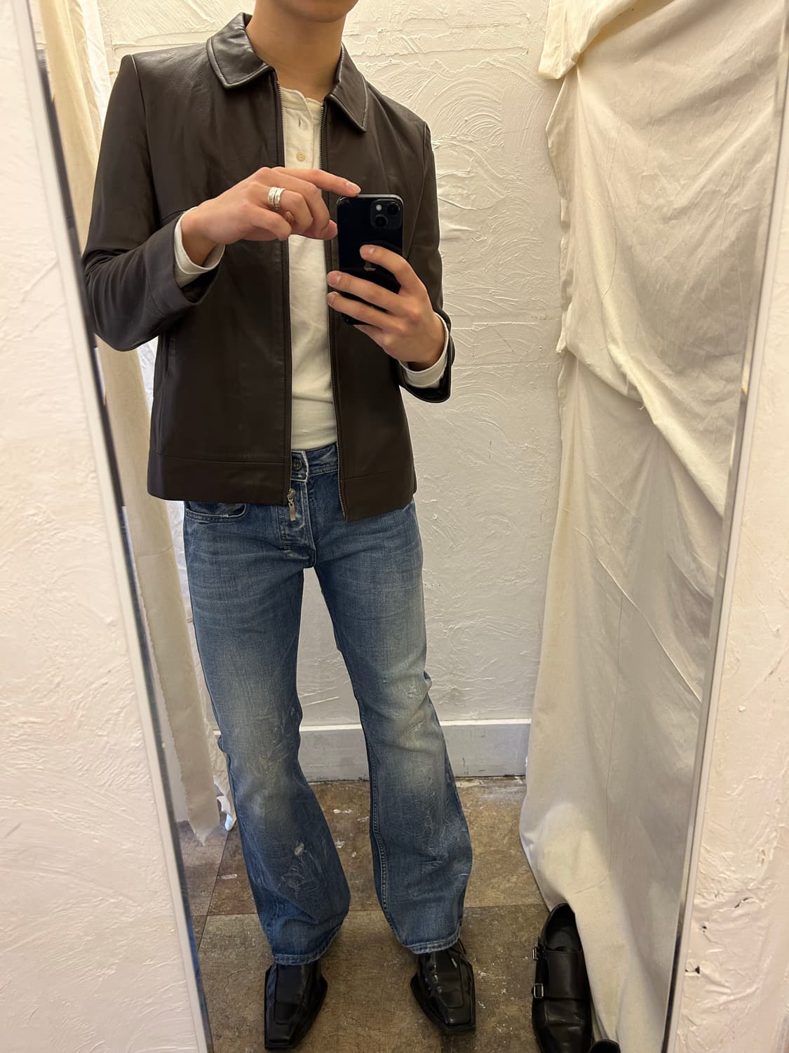 Vintage leather jacket 상품이미지1