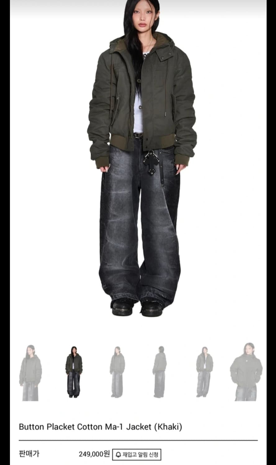 아캄 Button Placket Cotton Ma-1 Jacket 2 상품이미지1