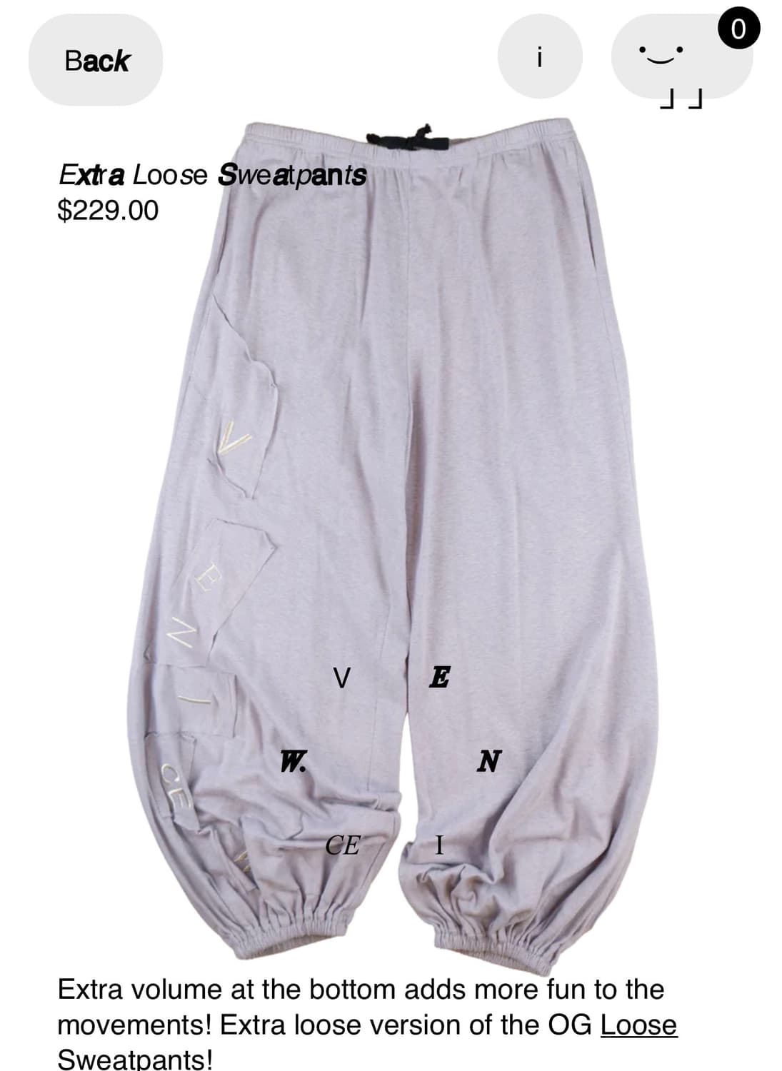새상품 Venicew 엑스트라 루즈 스윗팬츠 상품이미지1