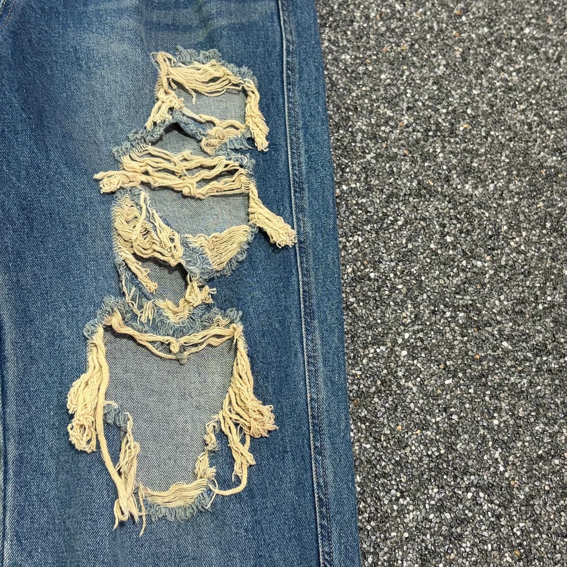 파르티멘토 데미지 와이드 데님 팬츠 B4102 상품이미지5