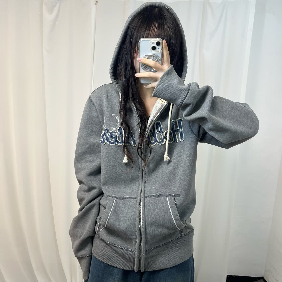 Hollister Grey Hoodie Zip-up 상품이미지1