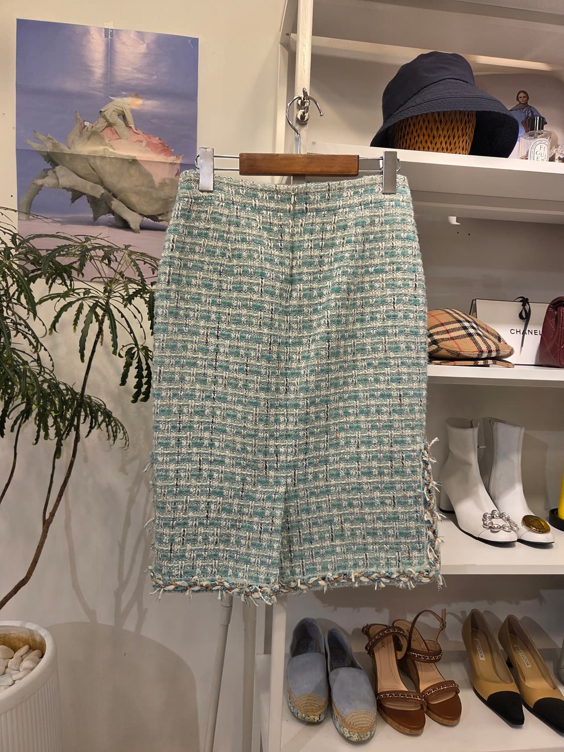 미샤 트위드 슬릿 스커트 상품이미지5