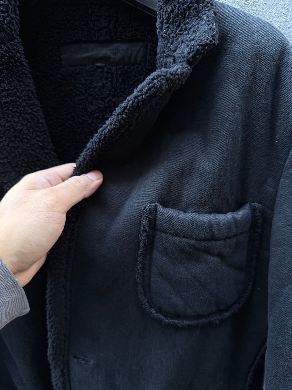 꼼데가르송 옴므 로우컷 쉐어링 무스탕 자켓 상품이미지6