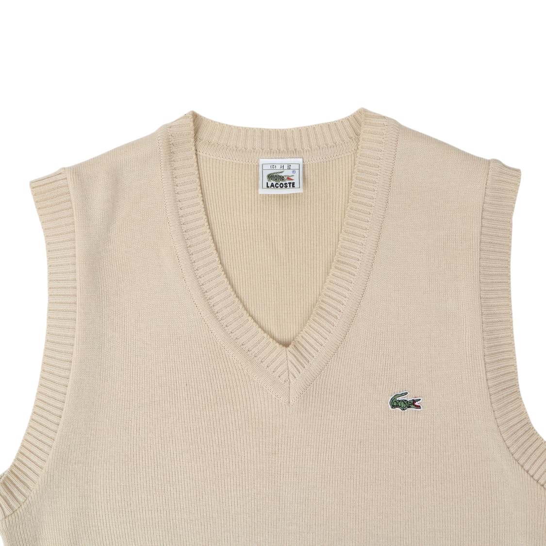 라코스테 아이보리 니트 베스트 상품이미지2