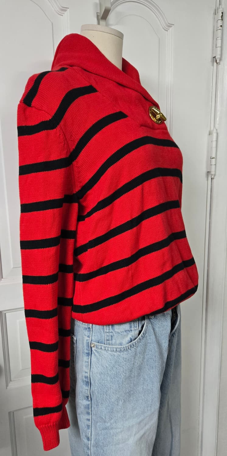 로렌 랄프로렌 스트라이프 토글 니트 상품이미지4