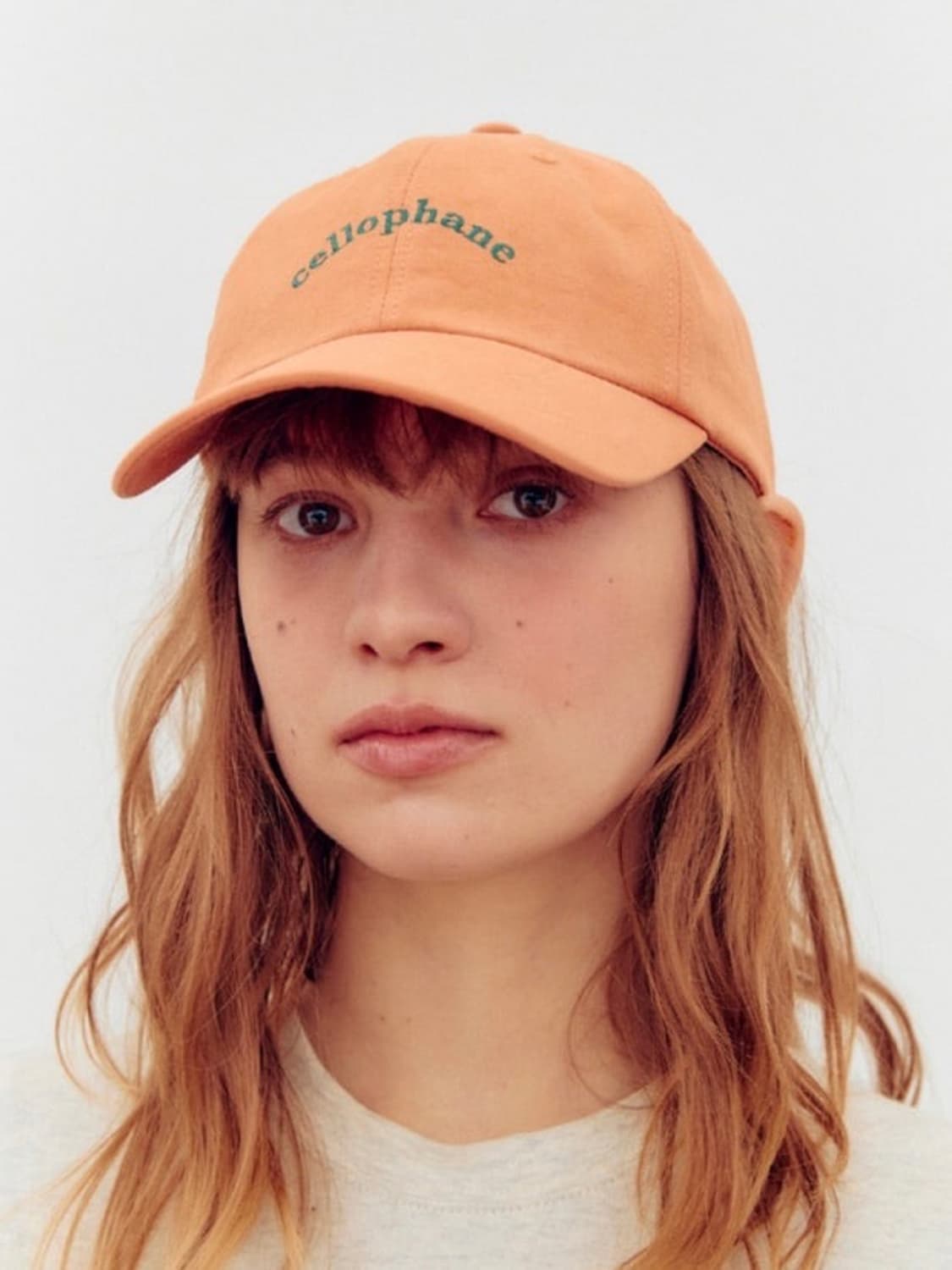 셀로판 볼캡 살구 오렌지 상품이미지1